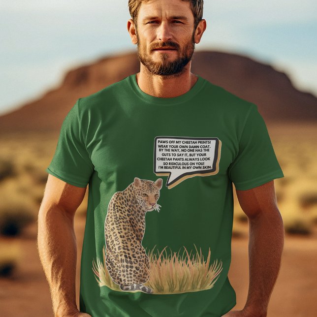 Animaliska Höger Cheetah som uttalar ut uttryck T Shirt (Skapare uppladdad)