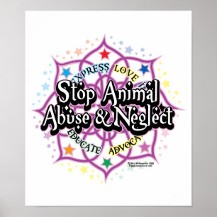 Animaliska Höger Lotus Poster