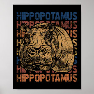 Animaliska Höger Zookeeper Afrika Gift Idea Hippo Poster