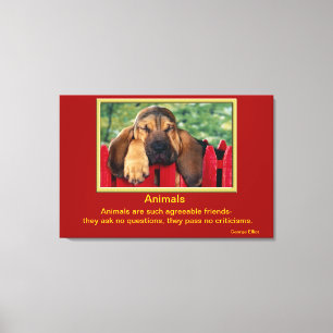 Animaliska inspirationstecken 6 canvastryck