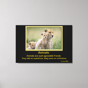 Animaliska inspirationstecken 9 canvastryck
