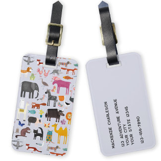 Animaliska menagerier bagagebricka