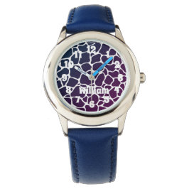 Animaliska Mönster Blue Kids Armbandsur