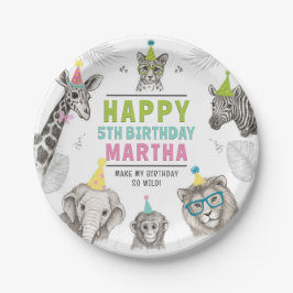 Animaliska Party Vild Djurfödelsedag Pappra platto