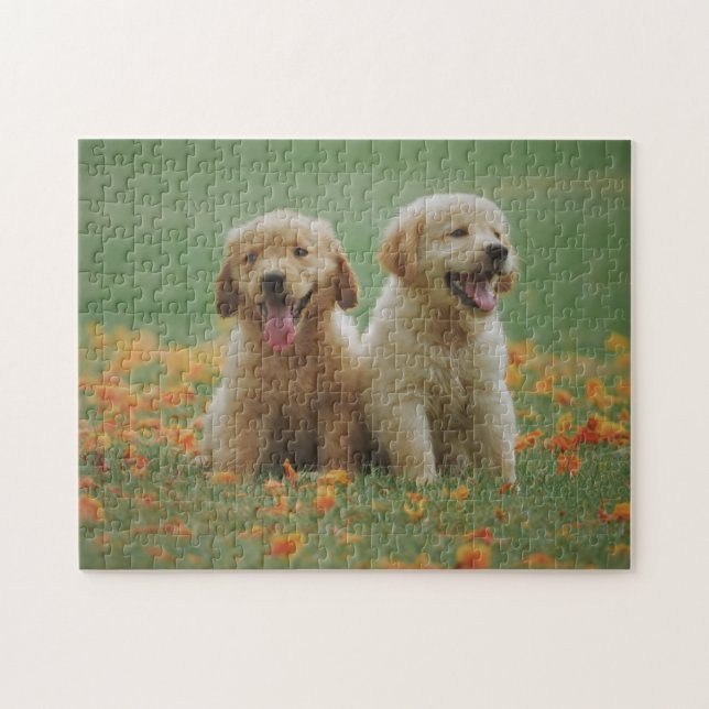 Animaliska puzzon Pic Cute Ledsen Puppy Puppy Pho Pussel (Horisontell)