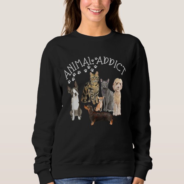 Animaliska rådgivare Hundar Cats Tassar Prints Pud T Shirt (Framsida)