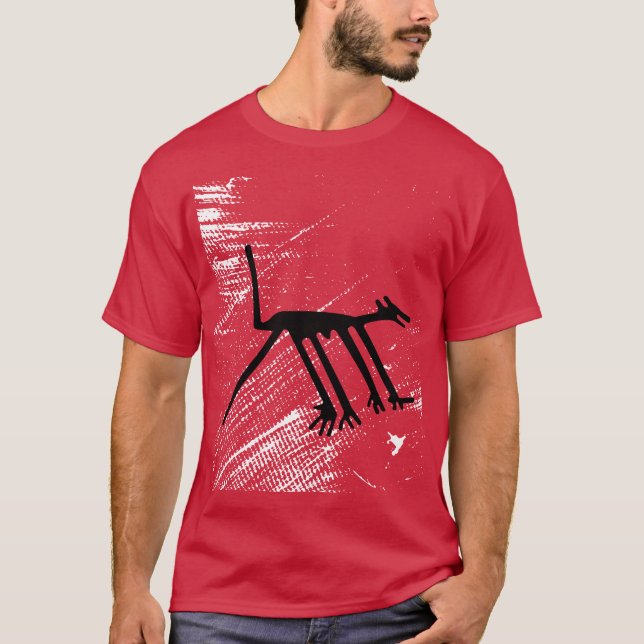 Animaliska symboler Ancizca Peru-Hund T Shirt (Framsida)