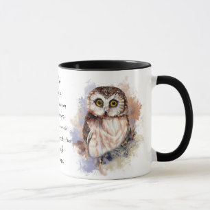 Animaliska totem, Andlig, inspiration Uggla Bird Mugg