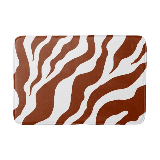 Animaliska utskrift Zebra Bath Mat Bathroom Matta (Framsidan)