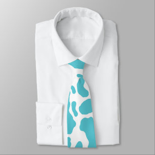 Animaliska utskrifter från Aqua Cow Spots i Mönste Slips