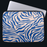 Animaliska utskrifter i Zebra tryck Blue Zebra rän Laptop Fodral<br><div class="desc">Zebra tryck - blue and beige Zebra ränder - vild animal print.</div>