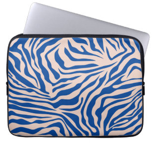 Animaliska utskrifter i Zebra tryck Blue Zebra rän Laptop Fodral