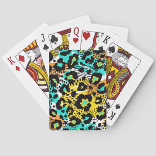 Animaliska utskrifter mönster casinokort