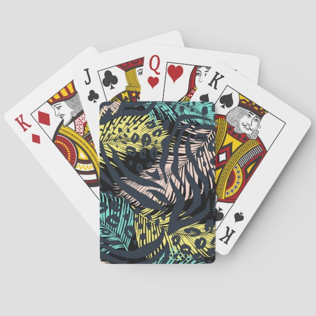 Animaliska utskrifter mönster casinokort (Baksidan)