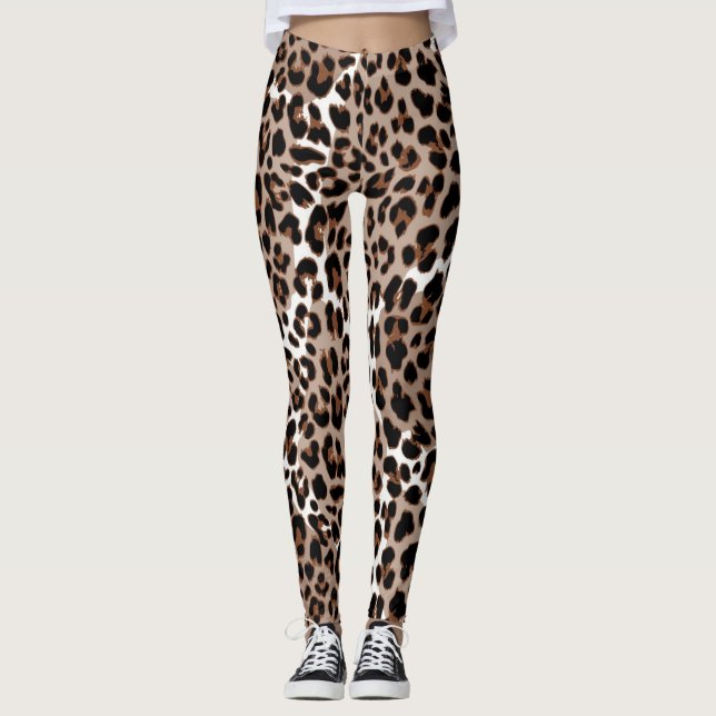Animaliska utskrifter mönster leggings (Framsida)