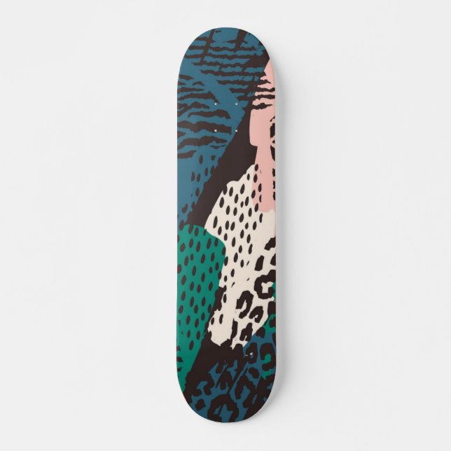 Animaliska utskrifter mönster mini skateboard bräda 18,5 cm (Framsida)