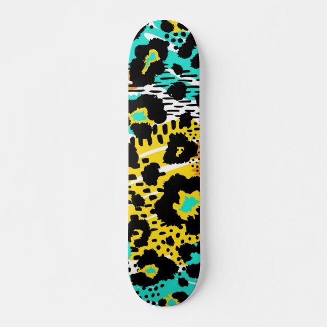 Animaliska utskrifter mönster mini skateboard bräda 18,5 cm (Framsida)