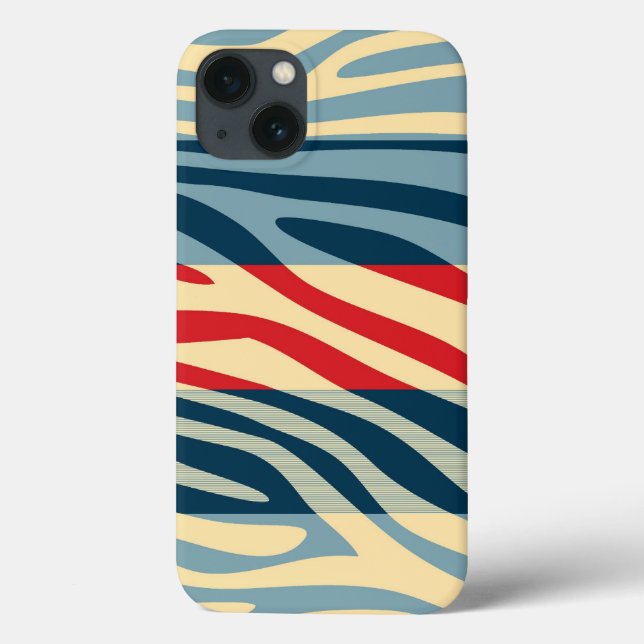 Animaliska utskrifter Skin Zebra Retro Colorful Mö (Baksida)