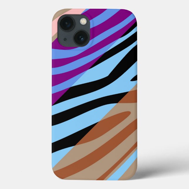 Animaliska utskrifter Skin Zebra Retro Colorful Mö (Baksida)