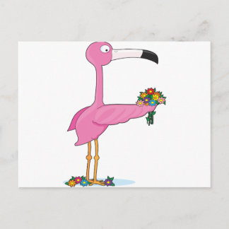 Animaliskt alfabet Flamingo Vykort