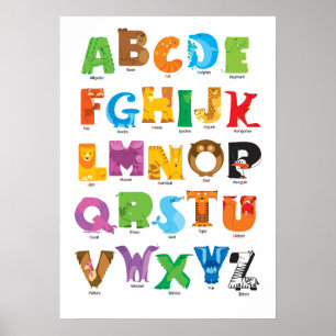 Animaliskt alfabet poster