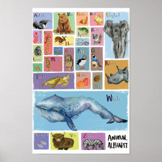 Animaliskt alfabet Poster