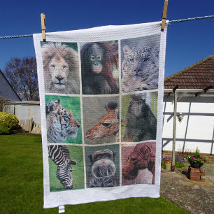 Animaliskt ansikte kökshandduk