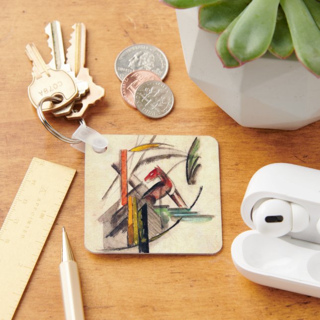 Animaliskt av Franz Marc, Vintage Expressionism Ar Nyckelring (Skrivbord)