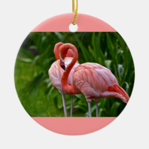 Animaliskt fågelvilt amerikanska Flamingo Ornamen Julgransprydnad Keramik