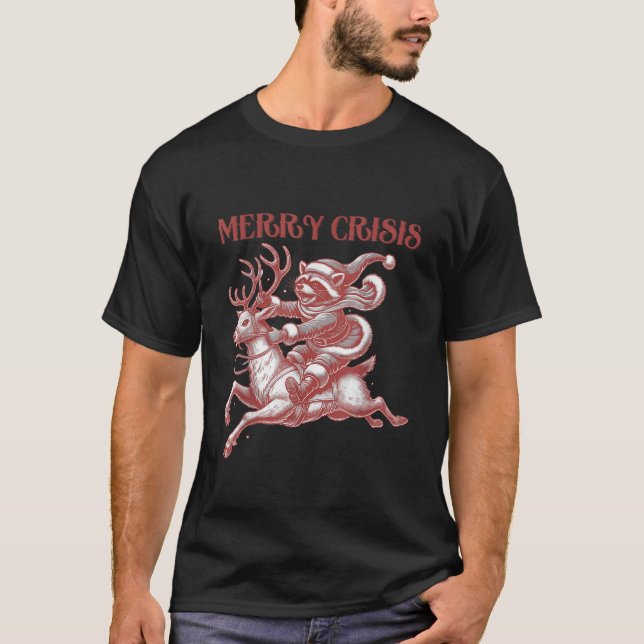 Animaliskt Julafton T Shirt (Framsida)