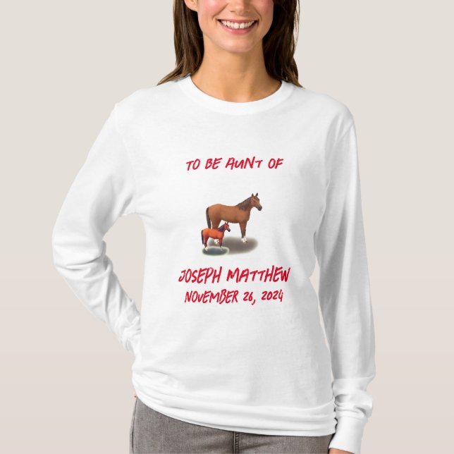 Animaliskt Mamma som ska T Shirt (Framsida)