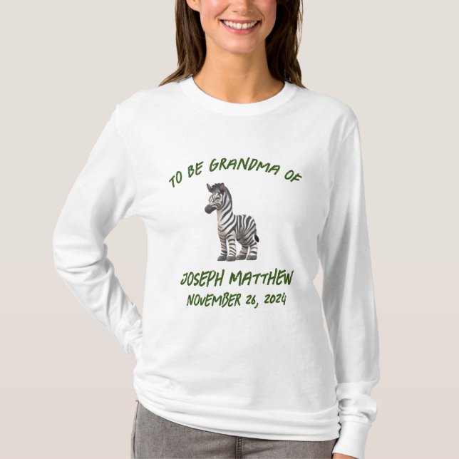 Animaliskt Mamma som ska T Shirt (Framsida)