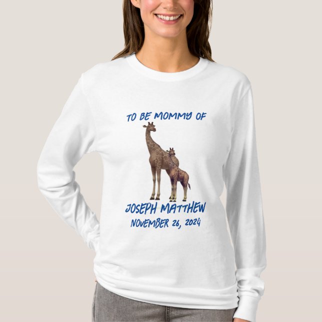 Animaliskt Mamma som ska T Shirt (Framsida)