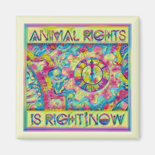 Animaliskt Rättigheter är Höger Pastel Steampunk M Magnet