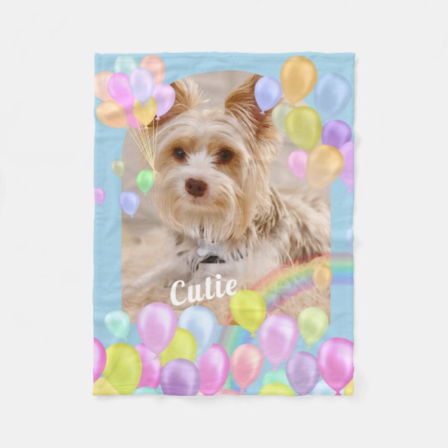 Animaliskt sällskapsbatong fleecefilt (Framsidan)