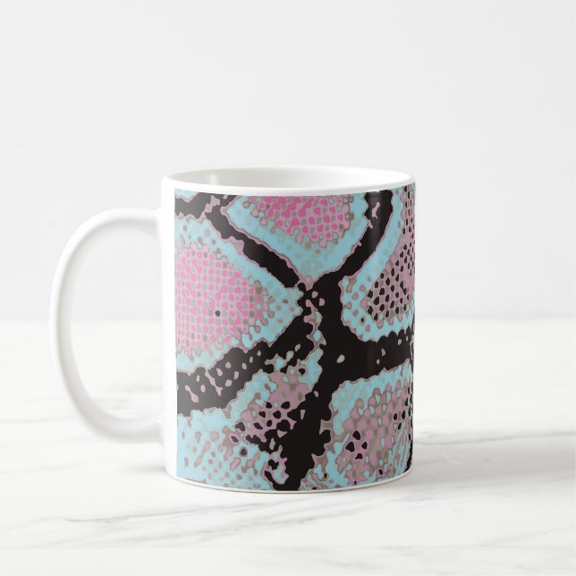 Animaliskt skinn mönster, vintagens utformning. kaffemugg (Vänster)