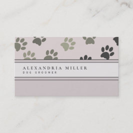 Animaliskt Tass avtryck | Affärskort för  Rosa Visitkort
