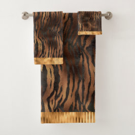 Animaliskt tigertryck Skriv ut metalliskt glas i E