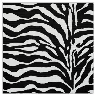 Animaliskt tryck, Zebra i svartvitt Tyg