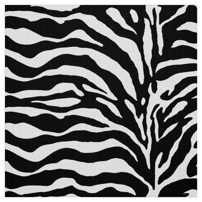 Animaliskt tryck, Zebra i svartvitt Tyg (Provkarta)