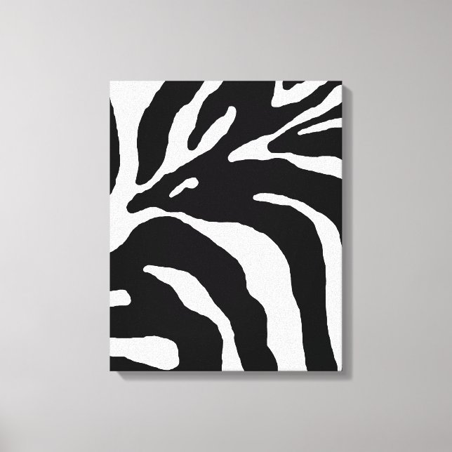 Animaliskt utskrift av Zebra Rand Canvastryck (Framsida)