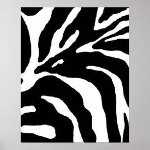 Animaliskt utskrift av Zebra Rand Poster