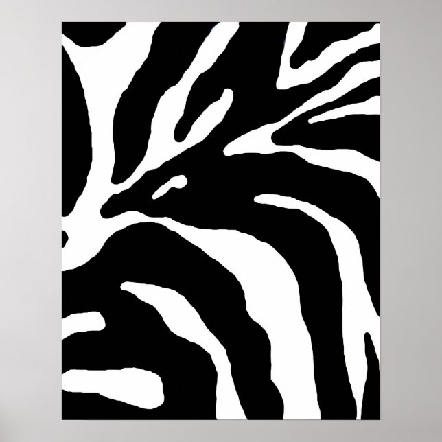 Animaliskt utskrift av Zebra Rand Poster (Framsidan)