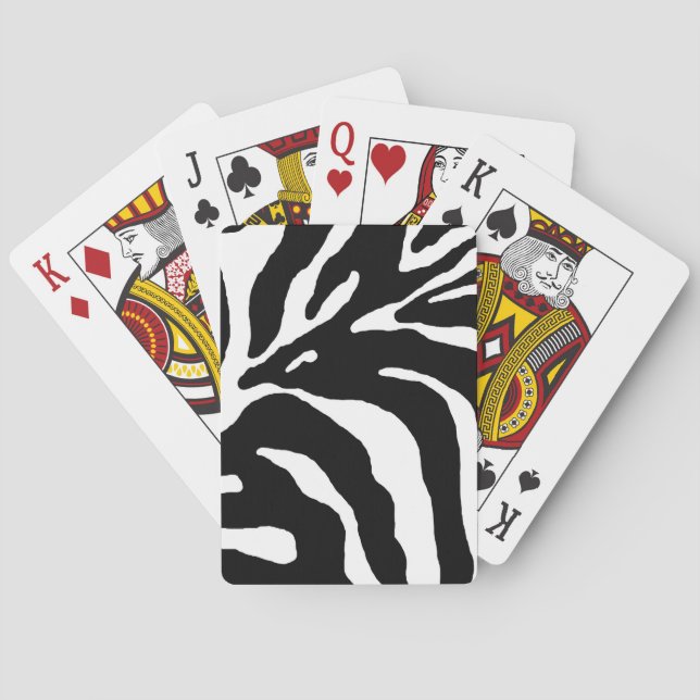 Animaliskt utskrift av Zebra Rand Spelkort (Baksidan)