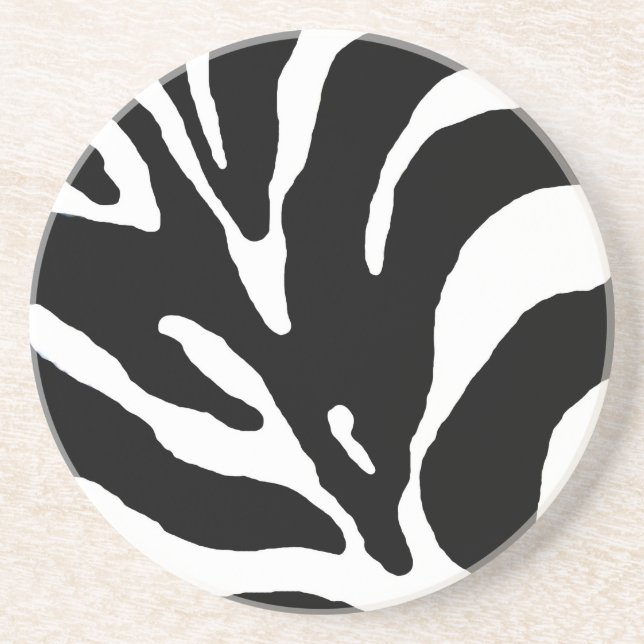 Animaliskt utskrift av Zebra Rand Underlägg Sandsten (Framsidan)