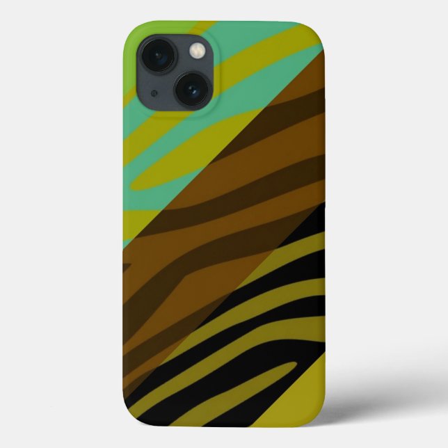Animaliskt utskrift Skin Zebra Retro Colorful Möns (Baksida)