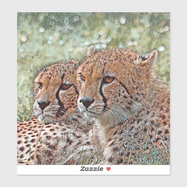 AnimalMix_Cheetah_031 Klistermärken (Ark)