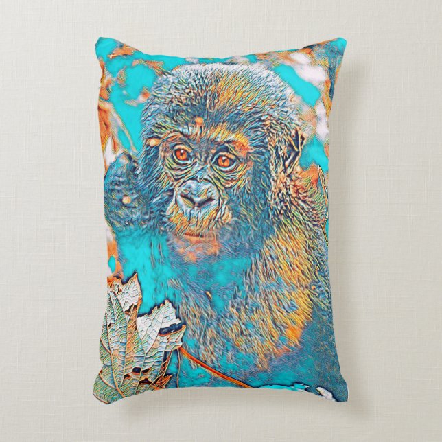 AnimalMix_Gorilla_002 Prydnadskudde (Framsidan(Vertikal))