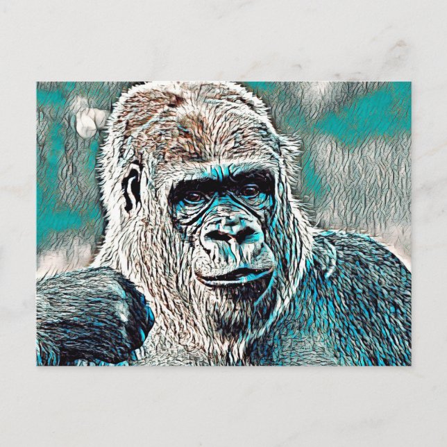 AnimalMix_Gorilla_008 Vykort (Framsida)