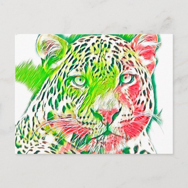 AnimalMix_Leopard_005 Vykort (Framsida)